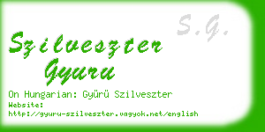 szilveszter gyuru business card